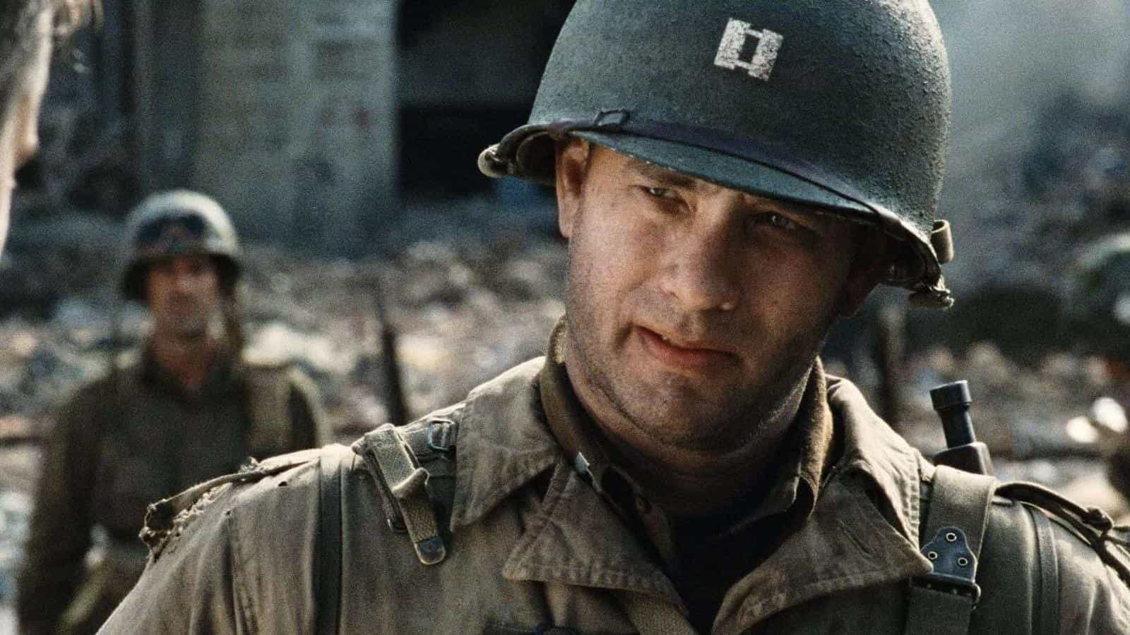 Tom Hanks em o Resgate do soldado Ryan