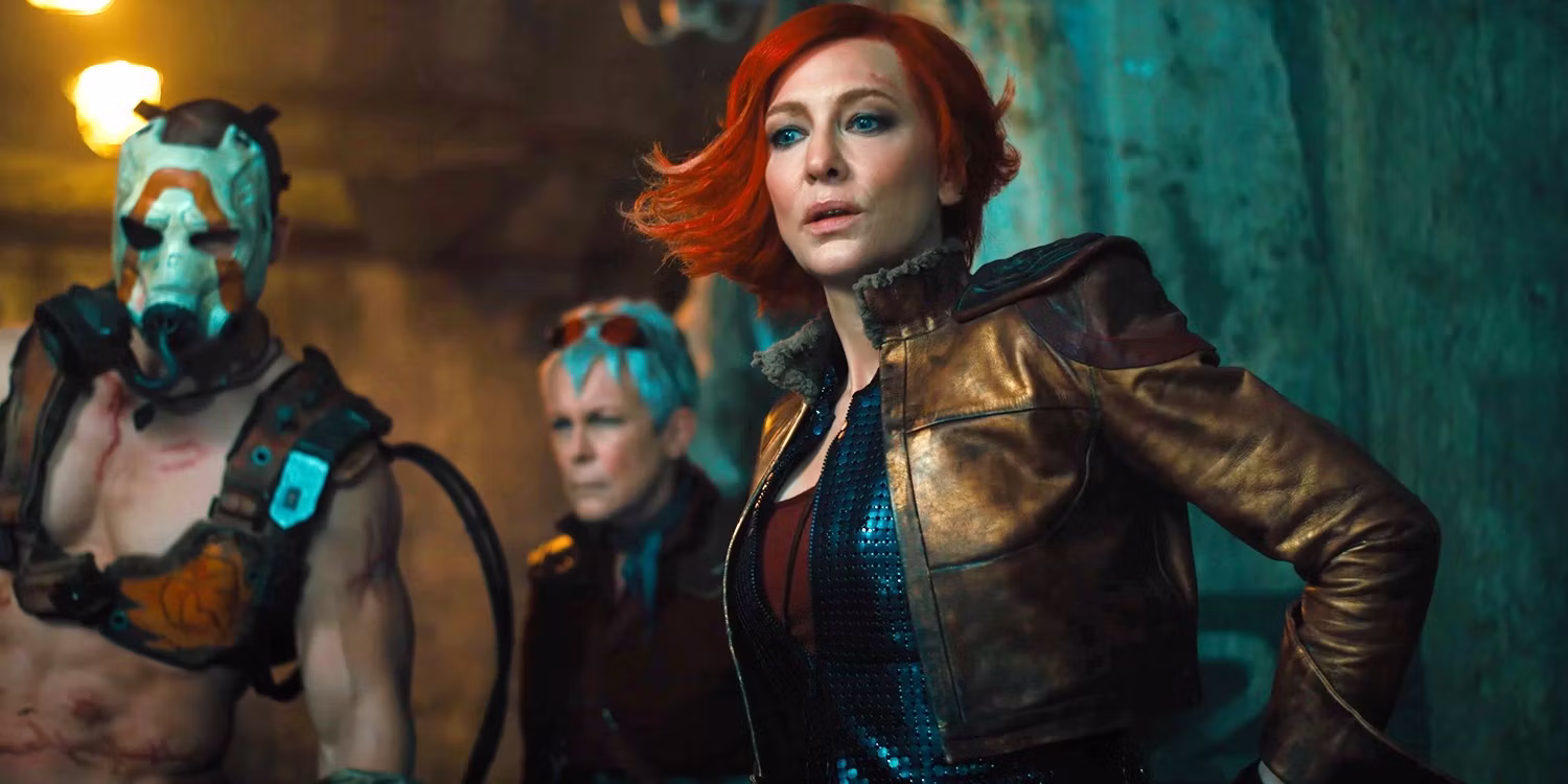 Cate Blanchett, Jamie Lee Curtis e Florian Munteanu em Borderlands
