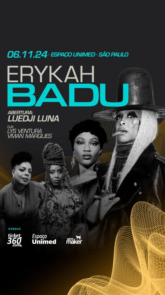 Erykah Badu e Luedji Luna em São Paulo