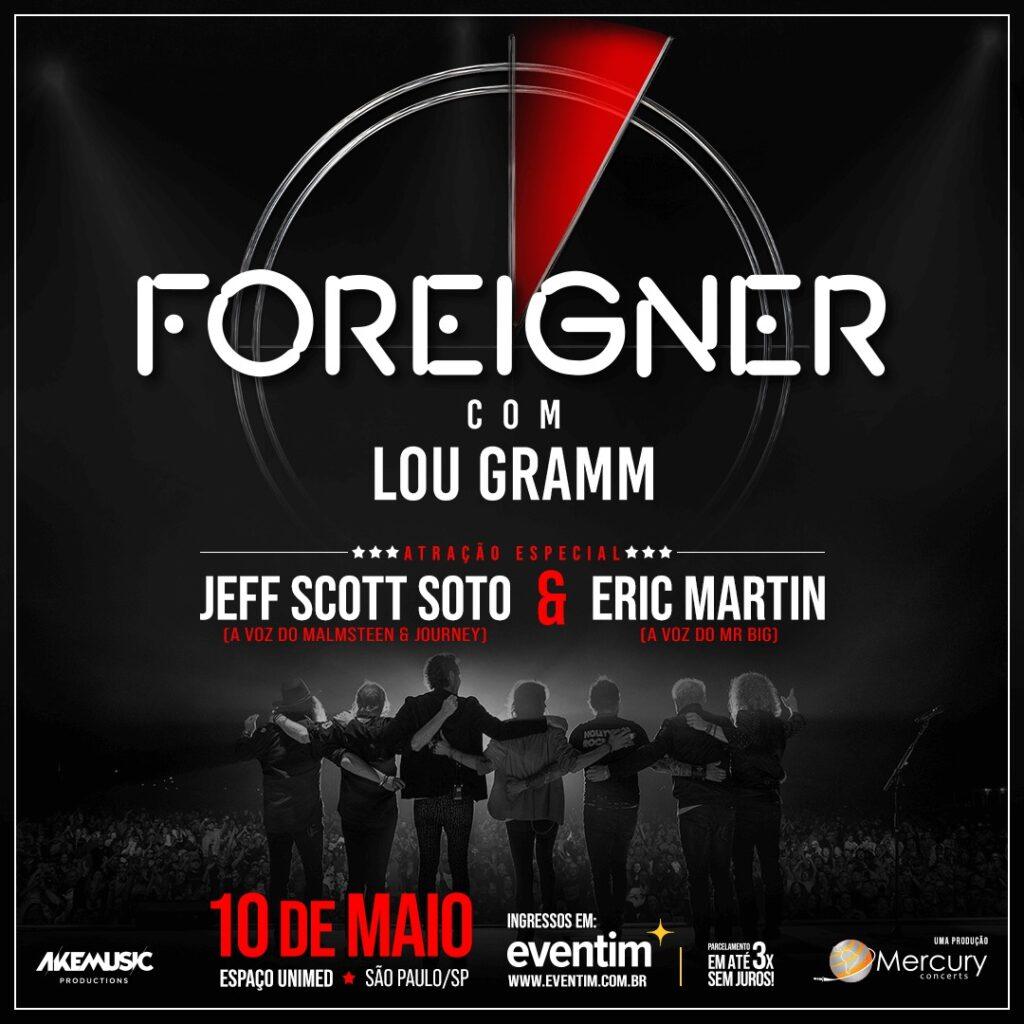 Foreigner com show único em São Paulo