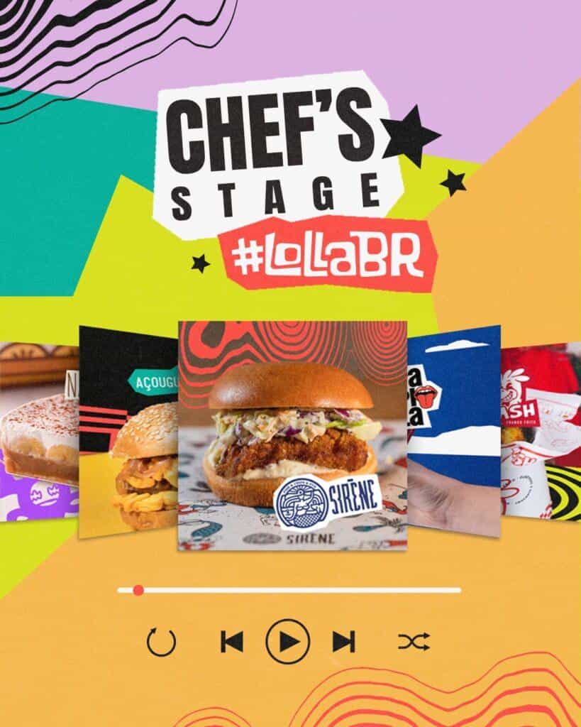 Lollapalooza 2025 com diversas opções de gastronomia