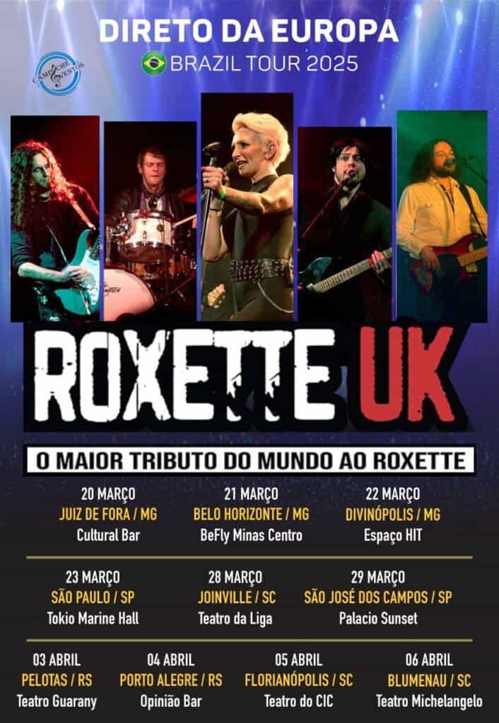 Roxette UK no Brasil em 2025 retorna aos palcos