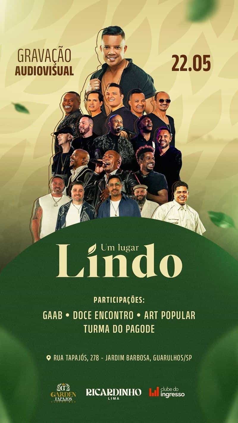 Ricardinho Lima grava novo audiovisual celebrando o pagode