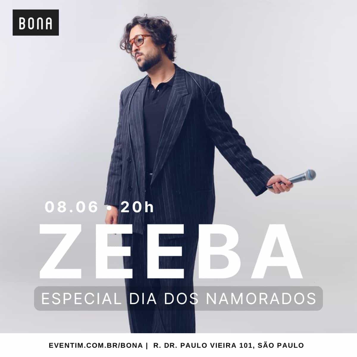 Zeeba anuncia show inédito de Dia dos Namorados