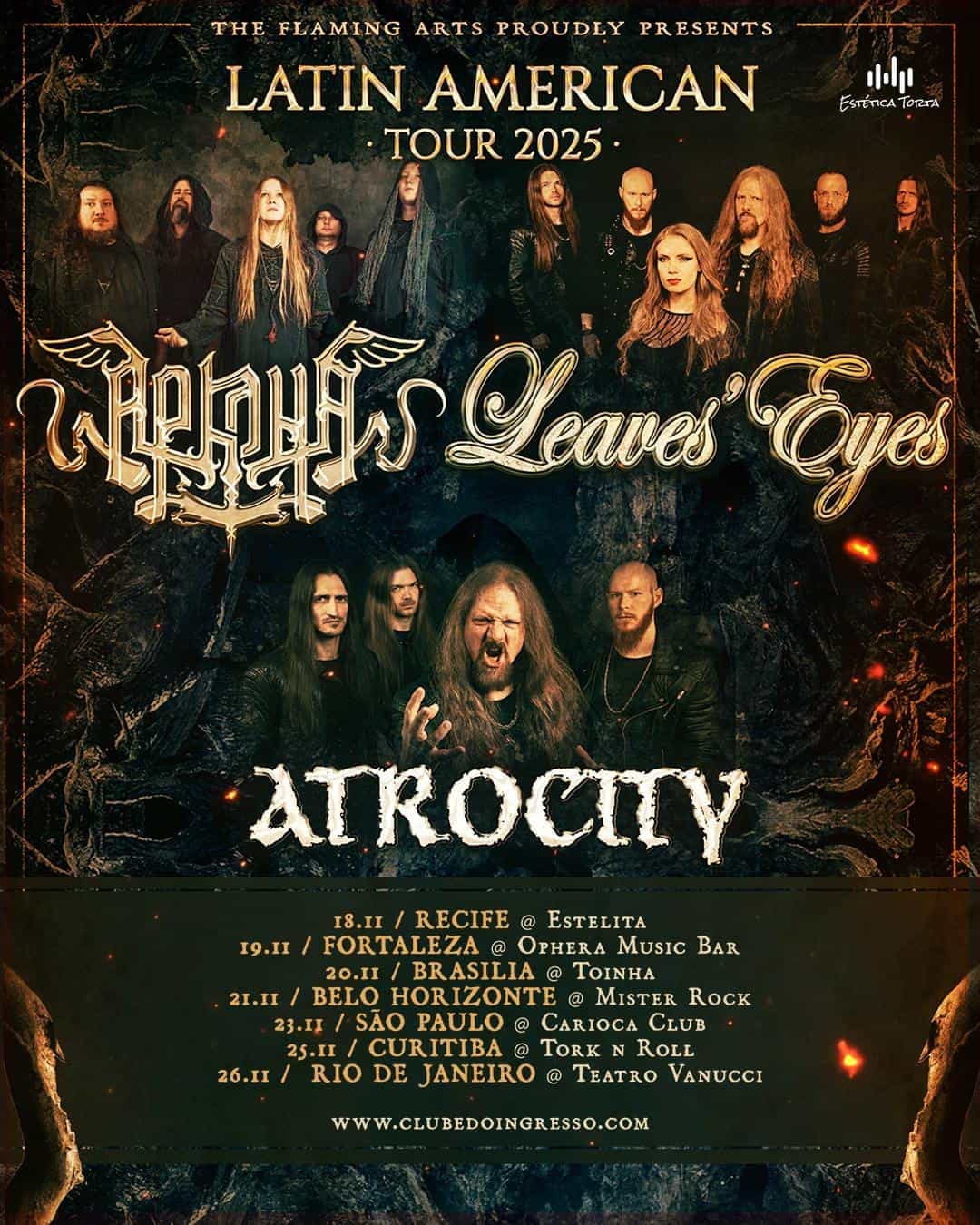 Arkona, Leaves' Eyes e Atrocity embarcam em turnê inédita