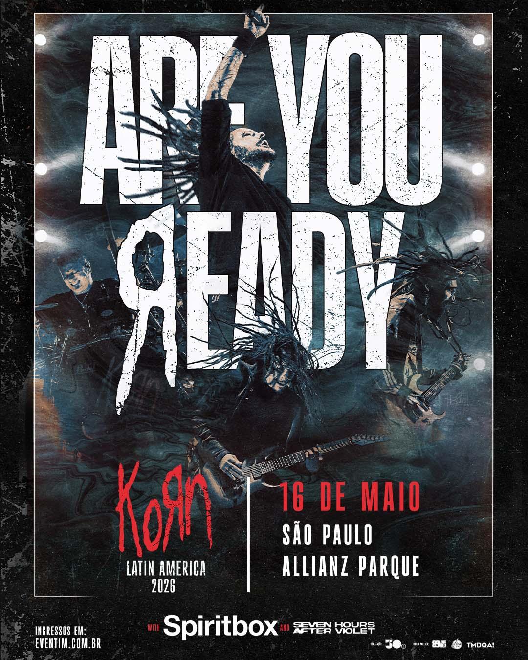 Korn anuncia show épico e único no Brasil