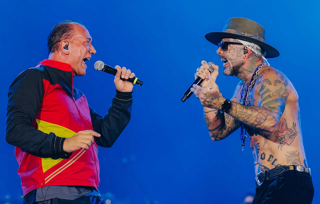 Detonautas e Biquini no palco do Rock in Rio / @smgrafias