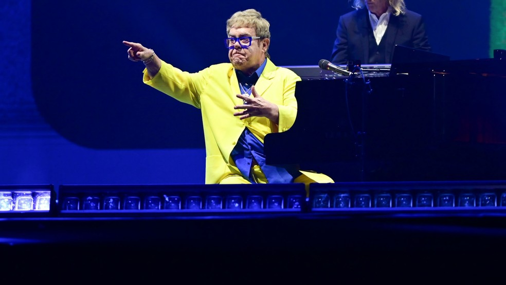 Elton John no palco do Rock in Rio / Leo Franco/AgNews